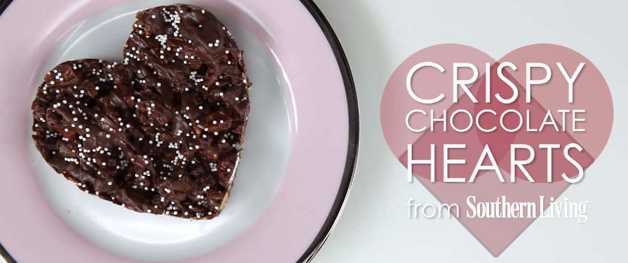 crispy chocolate hearts